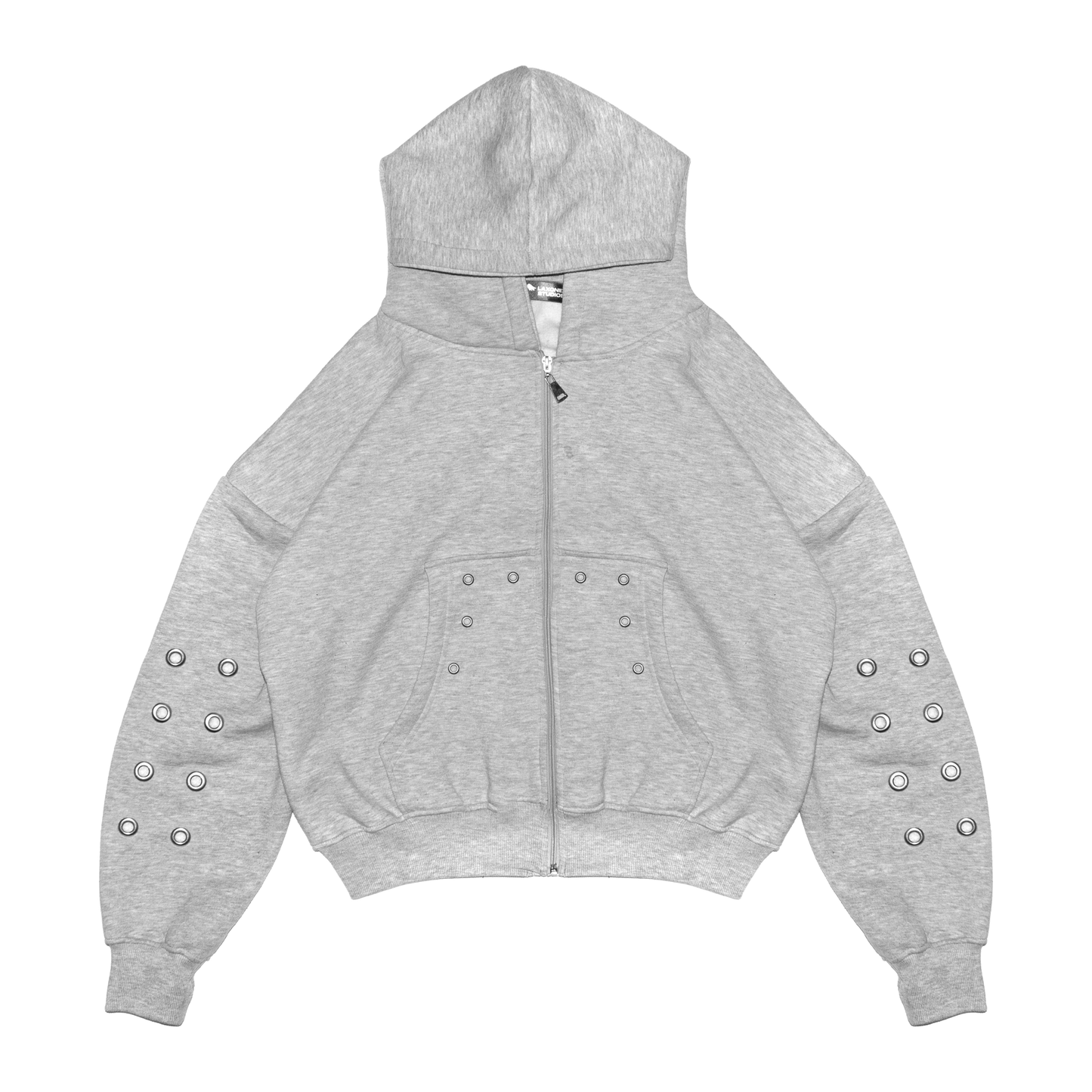 Gray Aeterna Eyelet Zip